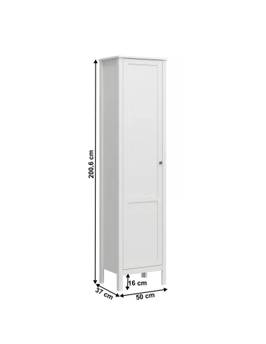 Raft OLJE, alb, living/dormitor, 50x37x200.6 cm, PAL/MDF | MobilaOK