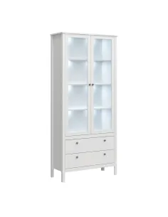 Vitrină 2W2S KONDELA, living/hol/birou, 90x37x200.6 cm, PAL melaminat | MobilaOK