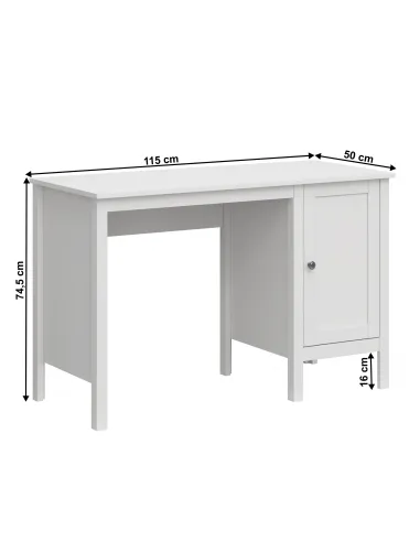 Masă PC KONDELA, birou, 115x50x74.5 cm, PAL melaminat | MobilaOK