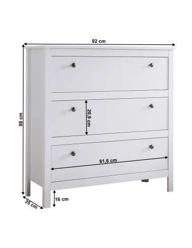 Comodă KONDELA, dormitor/hol, 92x35x98 cm, PAL melaminat | MobilaOK