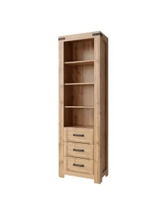 Raft, MORATIZ, hol/dormitor/birou, 64.8x40.1x210.1 cm, PAL, stejar wotan | MobilaOK