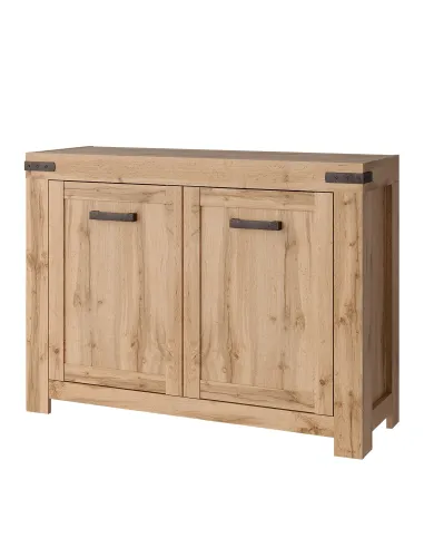 Comodă KONDELA pentru dormitor/hol, 112.6x40.1x84 cm, PAL/MDF stejar wotan | MobilaOK
