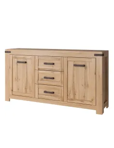 Comodă 2D3S, dormitor/hol, 160.2x40.1x84 cm, PAL/MDF stejar wotan | MobilaOK
