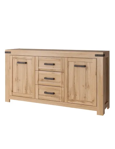 Comodă 2D3S, dormitor/hol, 160.2x40.1x84 cm, PAL/MDF stejar wotan | MobilaOK