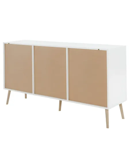Comodă OSLO 75381 pentru dormitor/hol, 147.1x81x39.1 cm, PAL melaminat stejar sonoma/alb | MobilaOK