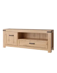 Masă RTV KONDELA pentru living, 160x40x62 cm, PAL melaminat stejar wotan | MobilaOK