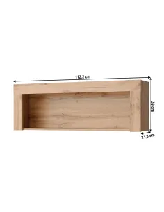 Raft suspendat MORATIZ 110, living/bucătărie/hol, 112.2x23.3x39 cm, PAL melaminat | MobilaOK 2