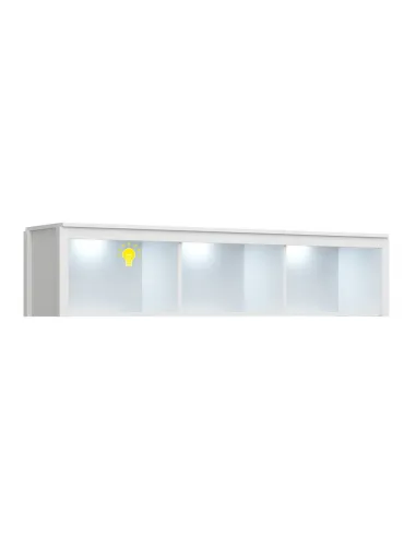 Lustră LED, OLJE, tavan living/hol, 3 puncte, metal alb, KONDELA | MobilaOK