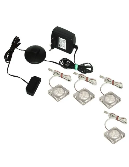 Lustră LED, 4 PUNCTE, living/dormitor, alb, PAL | MobilaOK