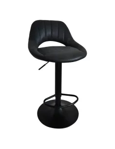Scaun de bar LORASA NEW pentru bucătărie/bar, 45x45x82-102 cm, textil cu efect de piele întoarsă | MobilaOK