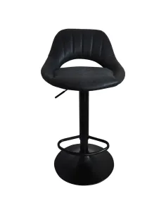 Scaun de bar LORASA NEW pentru bucătărie/bar, 45x45x82-102 cm, textil cu efect de piele întoarsă | MobilaOK 2