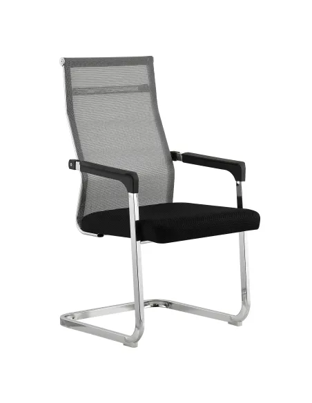 Scaun conferință, RIMALA NEW, birou/sala conferinte, 56.5x64x101 cm, plasă și metal cromat | MobilaOK