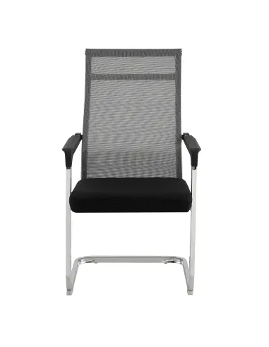 Scaun conferință, RIMALA NEW, birou/sala conferinte, 56.5x64x101 cm, plasă și metal cromat | MobilaOK