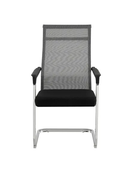 Scaun conferință, RIMALA NEW, birou/sala conferinte, 56.5x64x101 cm, plasă și metal cromat | MobilaOK