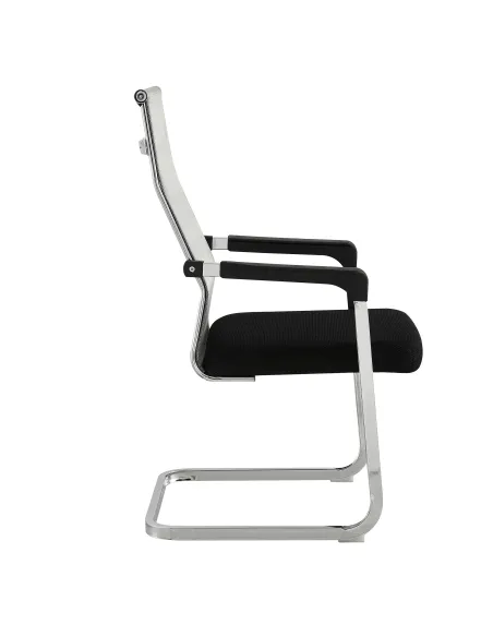 Scaun conferință, RIMALA NEW, birou/sala conferinte, 56.5x64x101 cm, plasă și metal cromat | MobilaOK