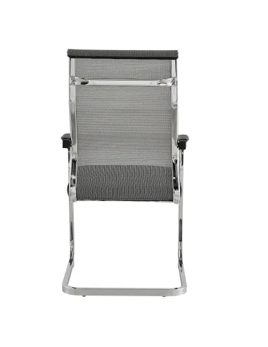 Scaun conferință, RIMALA NEW, birou/sala conferinte, 56.5x64x101 cm, plasă și metal cromat | MobilaOK