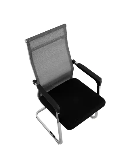 Scaun conferință, RIMALA NEW, birou/sala conferinte, 56.5x64x101 cm, plasă și metal cromat | MobilaOK