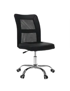 Scaun de birou IDOR 2 NEW, birou/home office, 45x59x90-100 cm, Piele ecologică, plasă, crom | MobilaOK