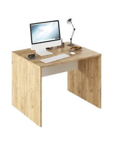 Masă Birou RIOMA TYP 12, 100x80x76 cm, PAL laminat stejar artizan/alb | MobilaOK