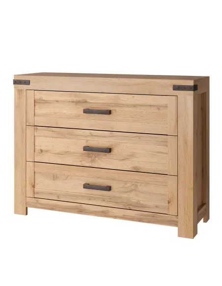 Comodă 3S, dormitor/hol, 112.6x40.1x84 cm, PAL/MDF | MobilaOK