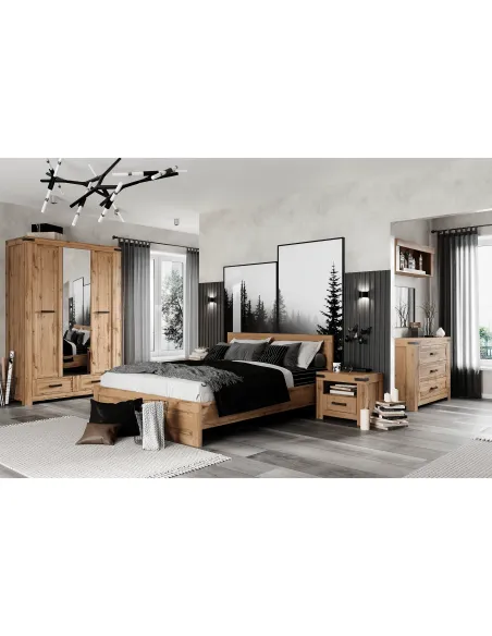 Comodă 3S, dormitor/hol, 112.6x40.1x84 cm, PAL/MDF | MobilaOK