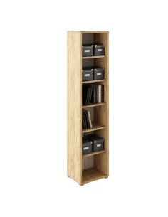 Raft înalt RIOMA TYP 02 pentru living/dormitor, 50x38x217.8 cm, PAL melaminat stejar/alb | MobilaOK