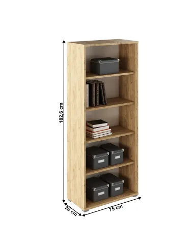 Raft, RIOMA TYP 03, living/dormitor, 75x38x182.6 cm, PAL laminat | MobilaOK