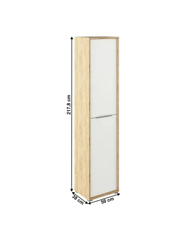 Dulap înalt RIOMA, hol/dormitor/living, 50x38x217.8 cm, PAL melaminat | MobilaOK