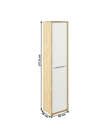 Dulap înalt RIOMA, hol/dormitor/living, 50x38x217.8 cm, PAL melaminat | MobilaOK