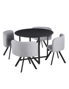 Set Dining BEVAN NEW, sufragerie, 100x73 cm, MDF și metal | MobilaOK