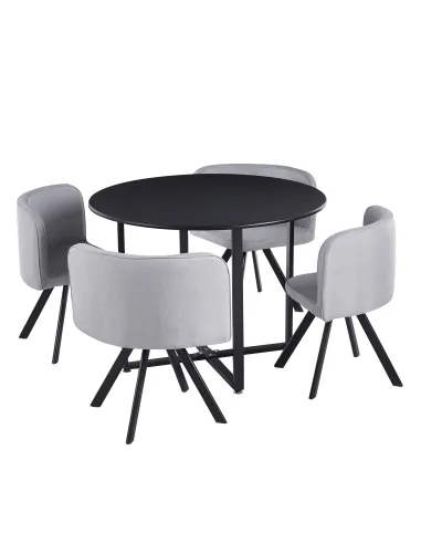 Set Dining BEVAN NEW, sufragerie, 100x73 cm, MDF și metal | MobilaOK