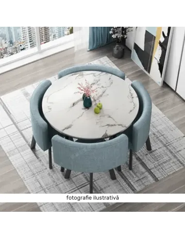 Set Dining BEVAN NEW, sufragerie, 100x73 cm, MDF și metal | MobilaOK