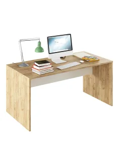 Masă de birou RIOMA TYP 16, birou, 160x80x76 cm, PAL melaminat stejar/alb | MobilaOK