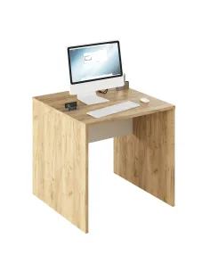 Birou de scris RIOMA TYP 17, birou, 80x80x76 cm, PAL laminat stejar artizan/alb | MobilaOK