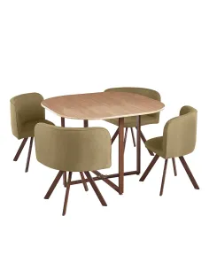 Set Dining BEVIS NEW, living, 100x73 cm, MDF/metal, textil/metal | MobilaOK