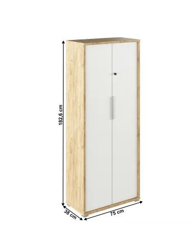 Dulap, RIOMA TIP 31, dormitor/hol, 75x38x182.6 cm, PAL melaminat | MobilaOK