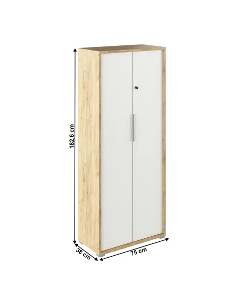 Dulap, RIOMA TIP 31, dormitor/hol, 75x38x182.6 cm, PAL melaminat | MobilaOK