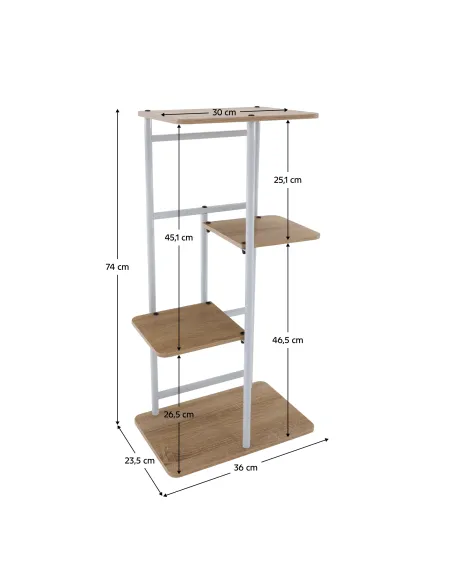 Suport de flori LEDOR, living/hol/balcon, 36x23.5x74 cm, PAL/ metal | MobilaOK