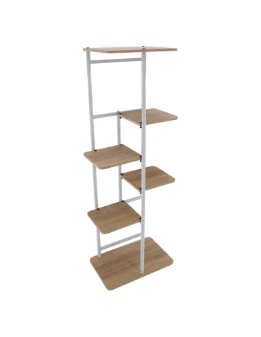 Suport de flori, LEDOR TIP 2, living/dormitor/balcon, 36x23.5x106 cm, PAL alb/stejar sonoma | MobilaOK