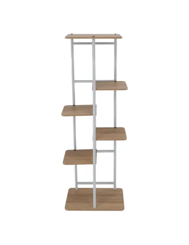 Suport de flori, LEDOR TIP 2, living/dormitor/balcon, 36x23.5x106 cm, PAL alb/stejar sonoma | MobilaOK
