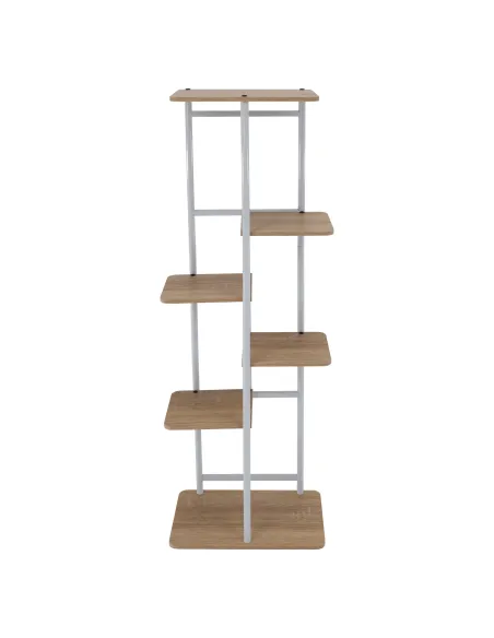 Suport de flori, LEDOR TIP 2, living/dormitor/balcon, 36x23.5x106 cm, PAL alb/stejar sonoma | MobilaOK