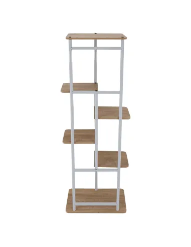 Suport de flori, LEDOR TIP 2, living/dormitor/balcon, 36x23.5x106 cm, PAL alb/stejar sonoma | MobilaOK
