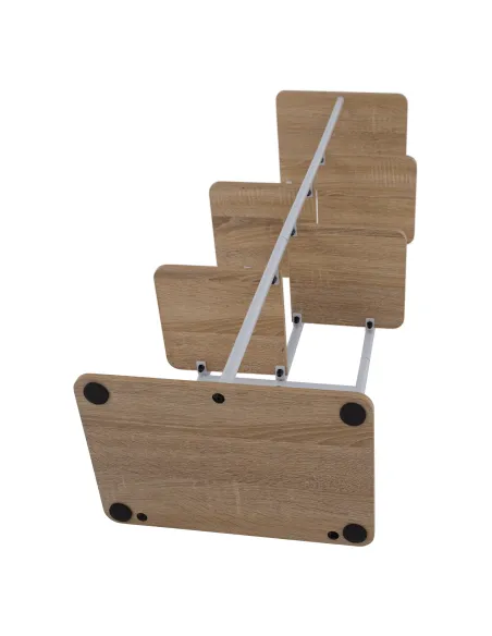 Suport de flori, LEDOR TIP 2, living/dormitor/balcon, 36x23.5x106 cm, PAL alb/stejar sonoma | MobilaOK