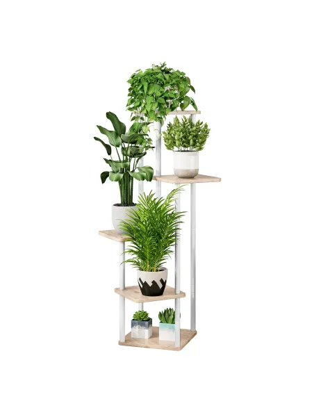 Suport de flori ADITE, living/hol/balcon, 30x30x106.5 cm, Metal/Lemn | MobilaOK