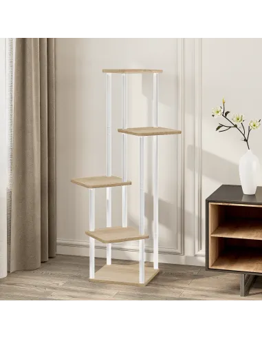Suport de flori ADITE, living/hol/balcon, 30x30x106.5 cm, Metal/Lemn | MobilaOK