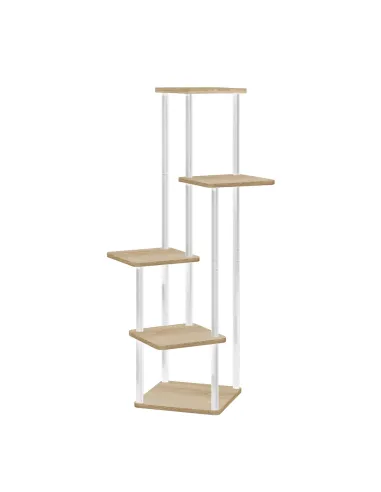 Suport de flori ADITE, living/hol/balcon, 30x30x106.5 cm, Metal/Lemn | MobilaOK