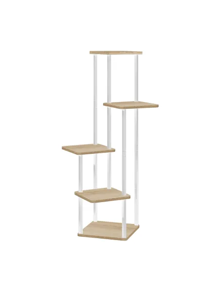 Suport de flori ADITE, living/hol/balcon, 30x30x106.5 cm, Metal/Lemn | MobilaOK