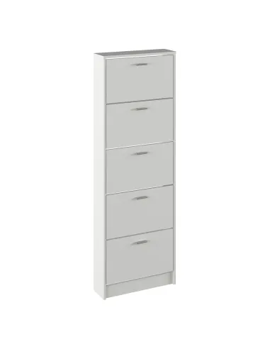 Dulap pantofi, 5 rafturi, alb, MOBI 15 | MobilaOK