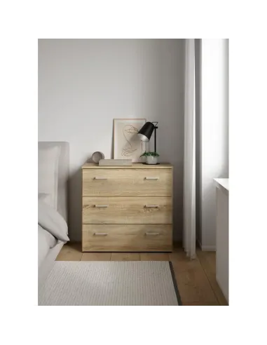 Comodă GARBO 3 pentru dormitor sau living, 74.1x69.9x36 cm, PAL melaminat stejar sonoma | MobilaOK