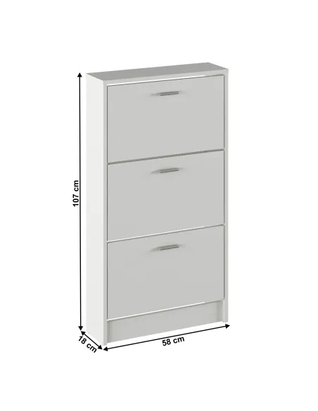 Dulap pantofi, MOBI 13, hol/dormitor, 58x18x107 cm, PAL melaminat | MobilaOK